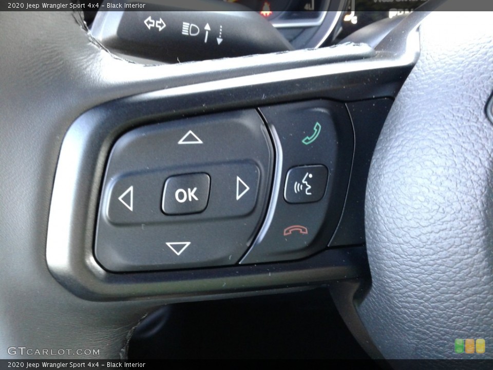 Black Interior Steering Wheel for the 2020 Jeep Wrangler Sport 4x4 #135935047