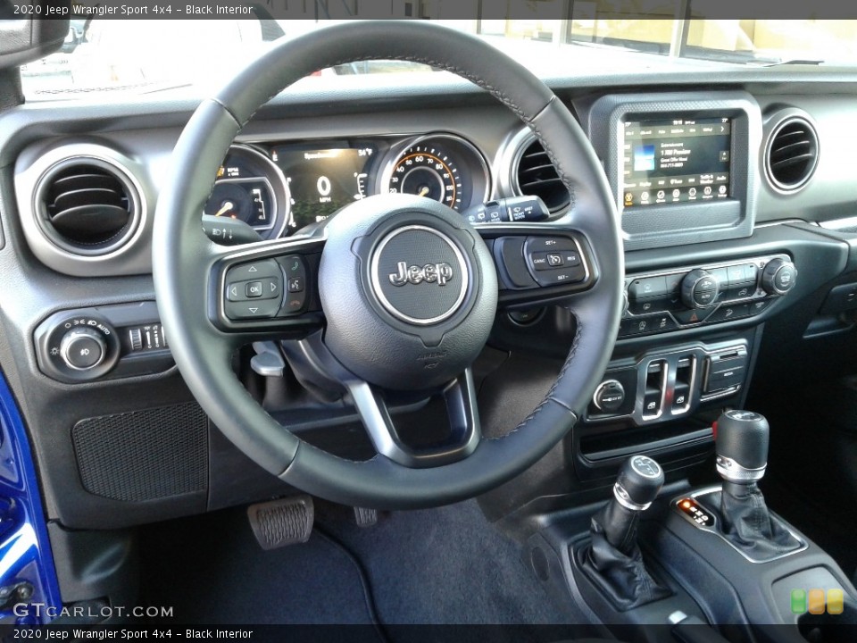Black Interior Steering Wheel for the 2020 Jeep Wrangler Sport 4x4 #135935287
