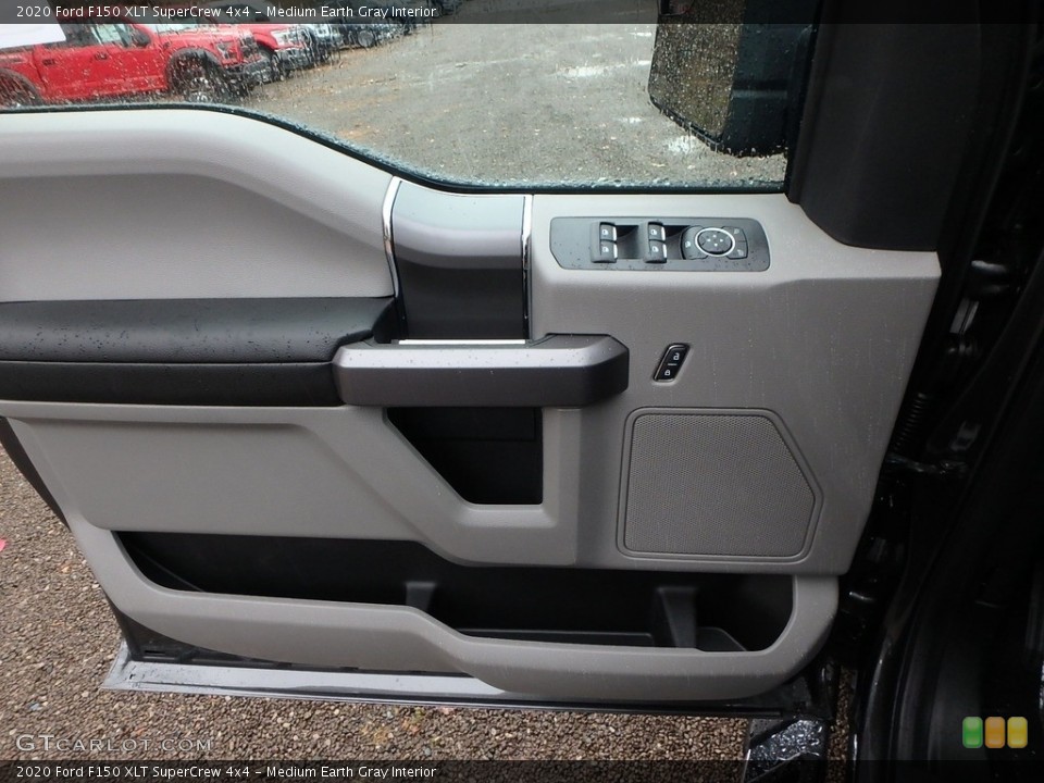 Medium Earth Gray Interior Door Panel for the 2020 Ford F150 XLT SuperCrew 4x4 #135940081