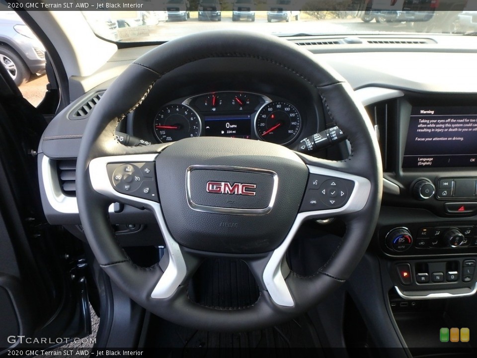 Jet Black Interior Steering Wheel for the 2020 GMC Terrain SLT AWD #135940886