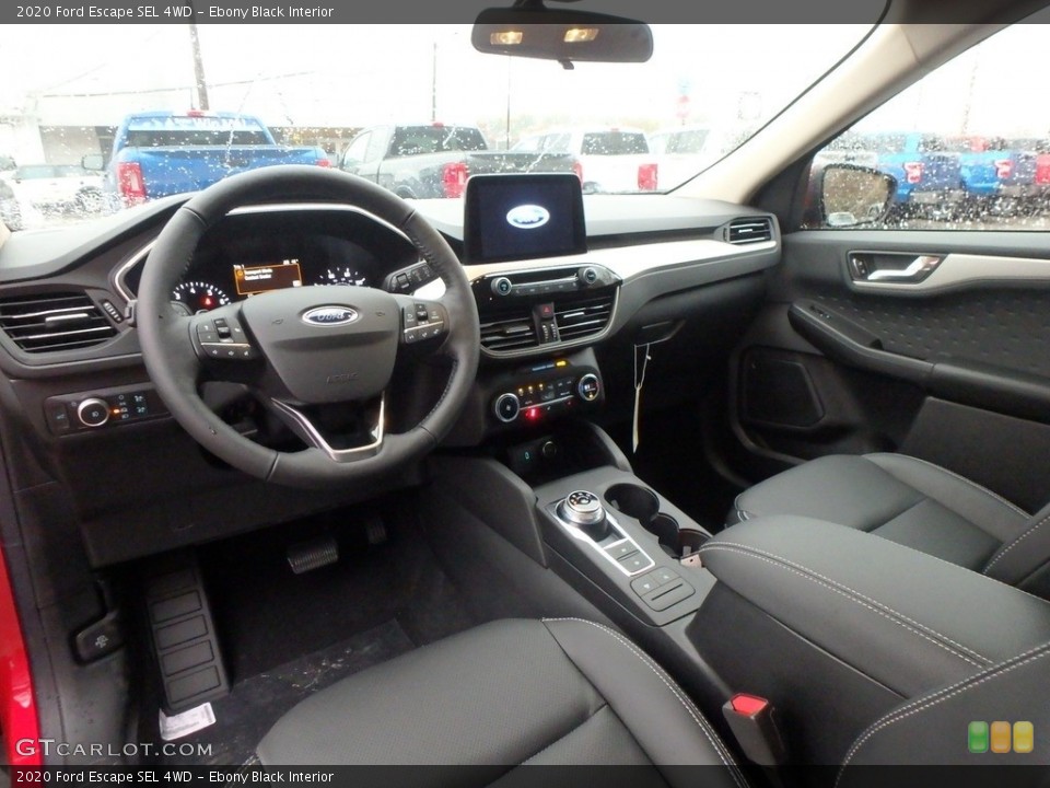 Ebony Black Interior Photo for the 2020 Ford Escape SEL 4WD #135941128