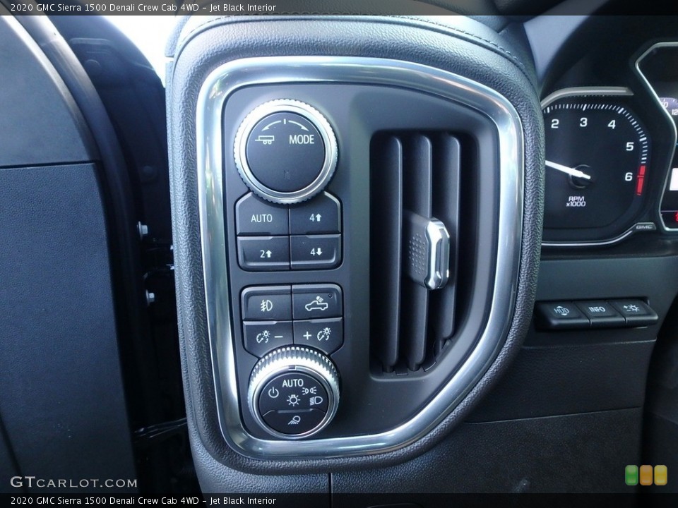 Jet Black Interior Controls for the 2020 GMC Sierra 1500 Denali Crew Cab 4WD #135941446