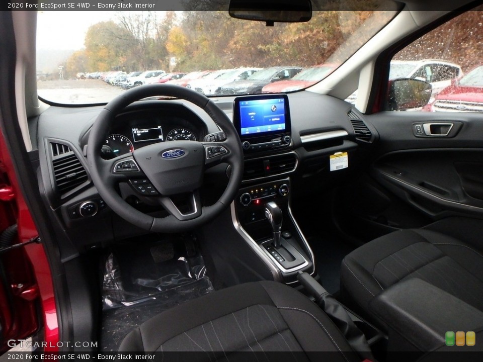 Ebony Black Interior Photo for the 2020 Ford EcoSport SE 4WD #135941522