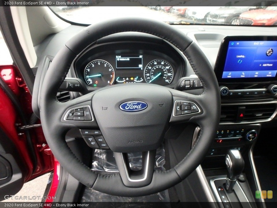 Ebony Black Interior Steering Wheel for the 2020 Ford EcoSport SE 4WD #135941548