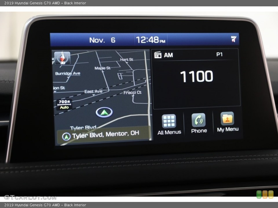 Black Interior Navigation for the 2019 Hyundai Genesis G70 AWD #135946694