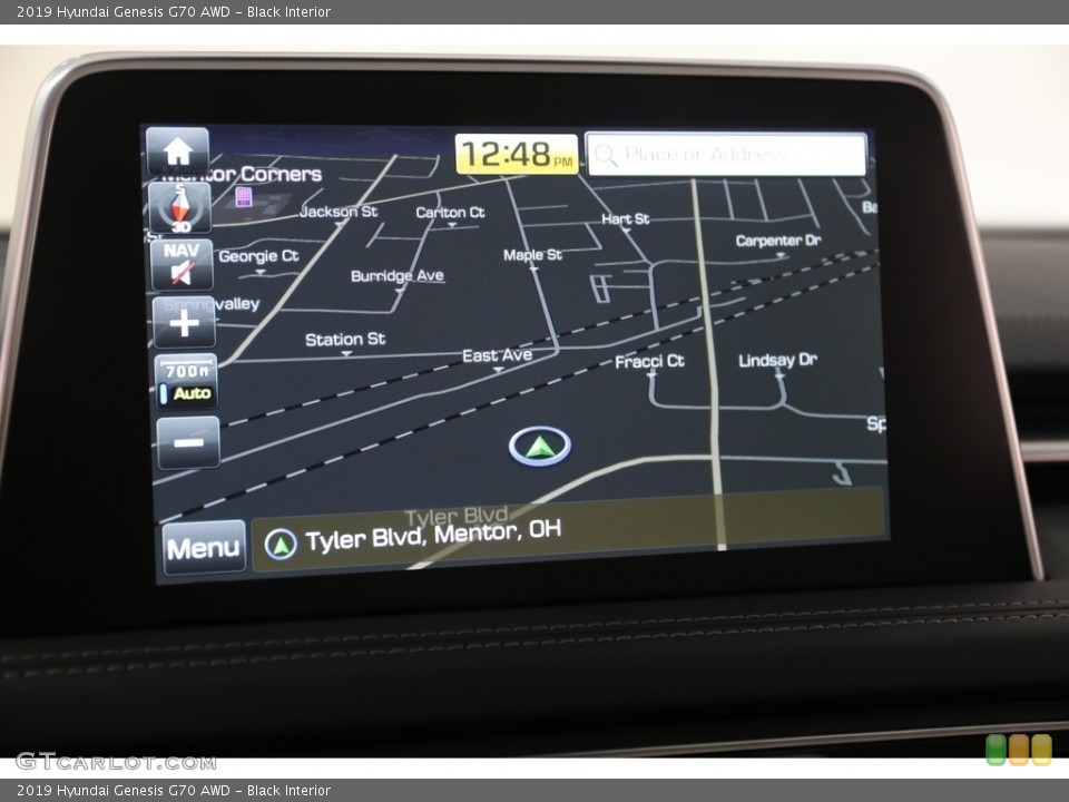 Black Interior Navigation for the 2019 Hyundai Genesis G70 AWD #135946740