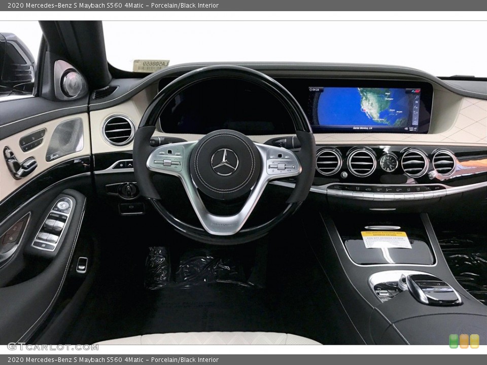 Porcelain/Black Interior Dashboard for the 2020 Mercedes-Benz S Maybach S560 4Matic #135948027