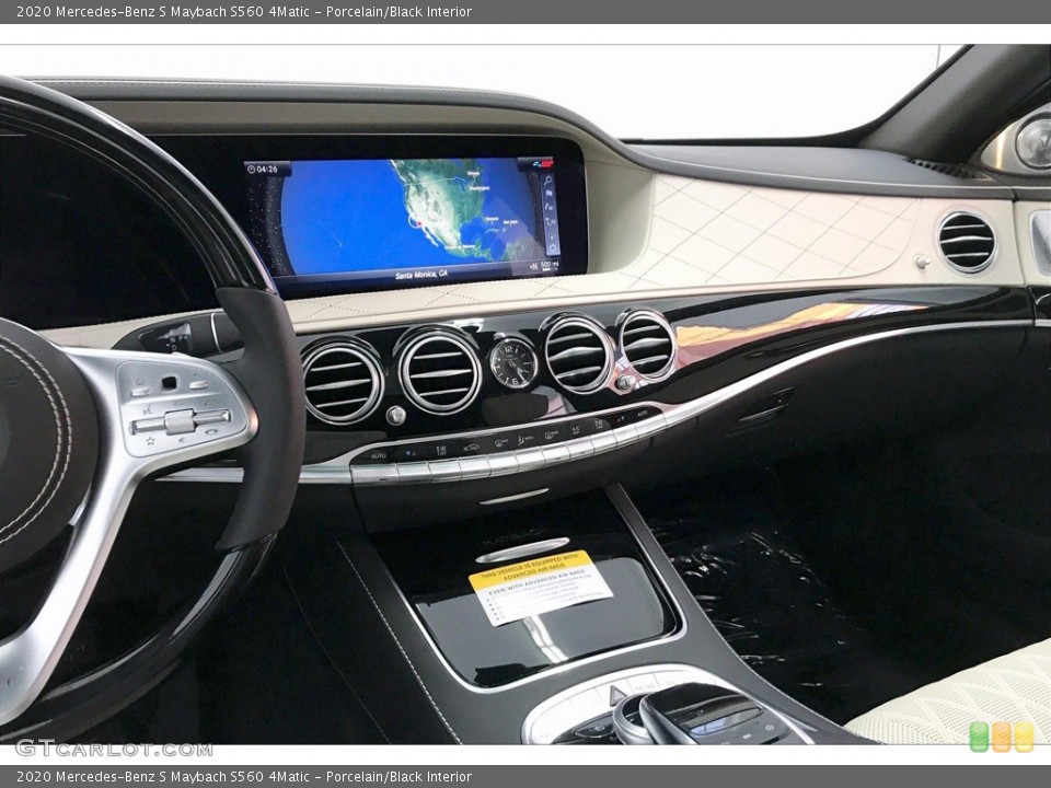 Porcelain/Black Interior Dashboard for the 2020 Mercedes-Benz S Maybach S560 4Matic #135948057