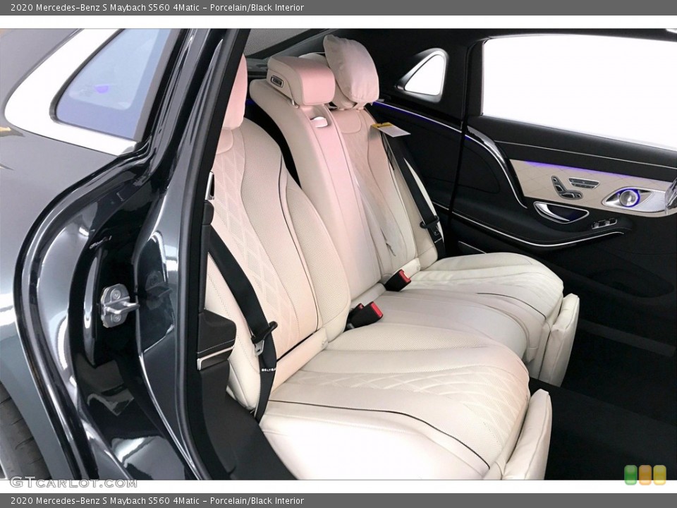 Porcelain/Black Interior Rear Seat for the 2020 Mercedes-Benz S Maybach S560 4Matic #135948312