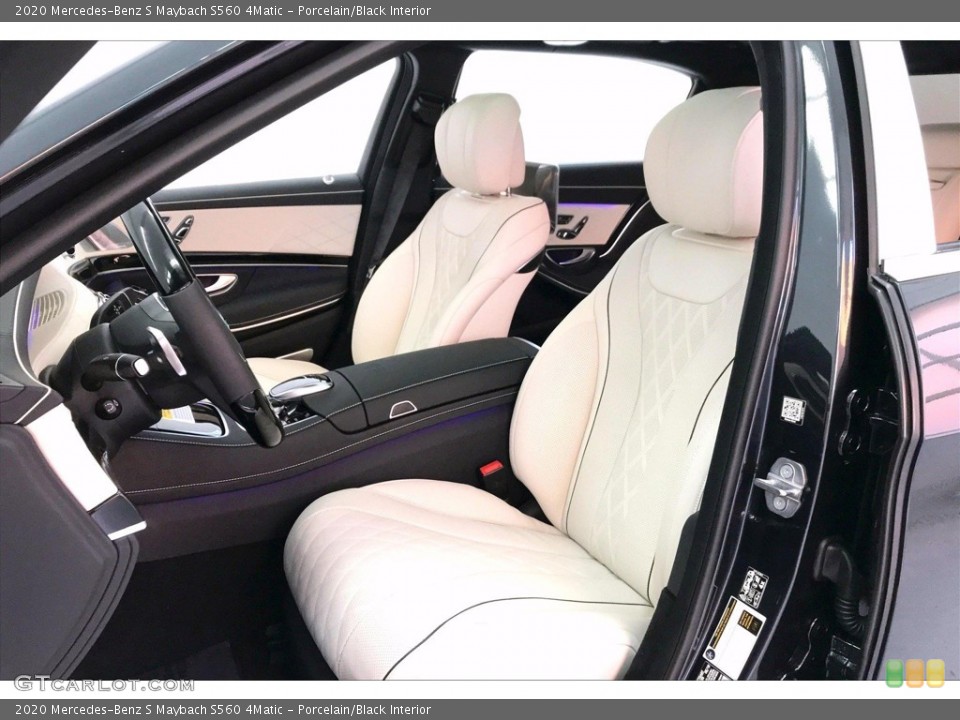 Porcelain/Black Interior Front Seat for the 2020 Mercedes-Benz S Maybach S560 4Matic #135948339