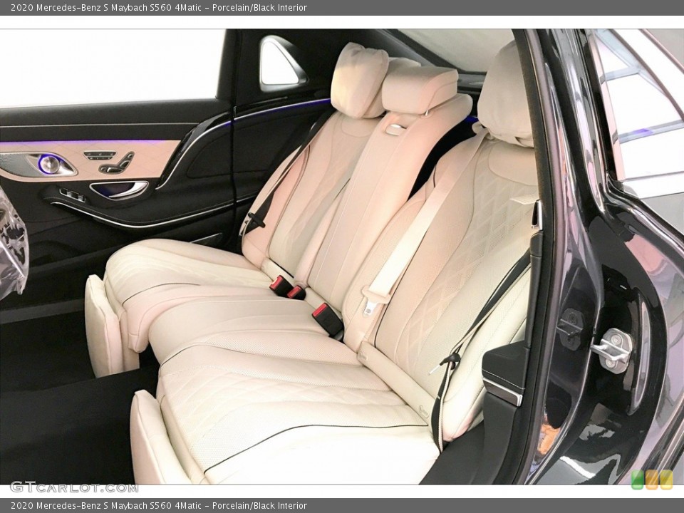 Porcelain/Black Interior Rear Seat for the 2020 Mercedes-Benz S Maybach S560 4Matic #135948372