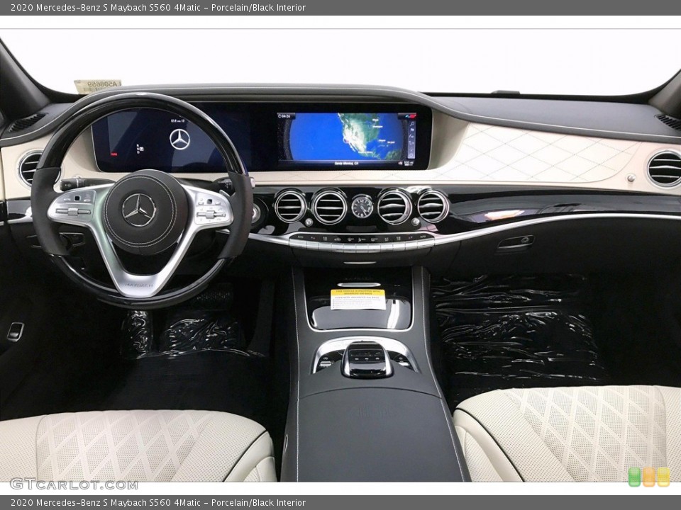 Porcelain/Black Interior Controls for the 2020 Mercedes-Benz S Maybach S560 4Matic #135948441
