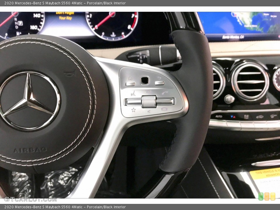 Porcelain/Black Interior Steering Wheel for the 2020 Mercedes-Benz S Maybach S560 4Matic #135948501