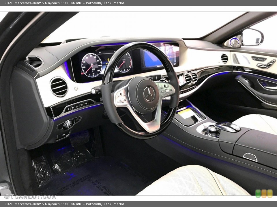 Porcelain/Black Interior Front Seat for the 2020 Mercedes-Benz S Maybach S560 4Matic #135948591
