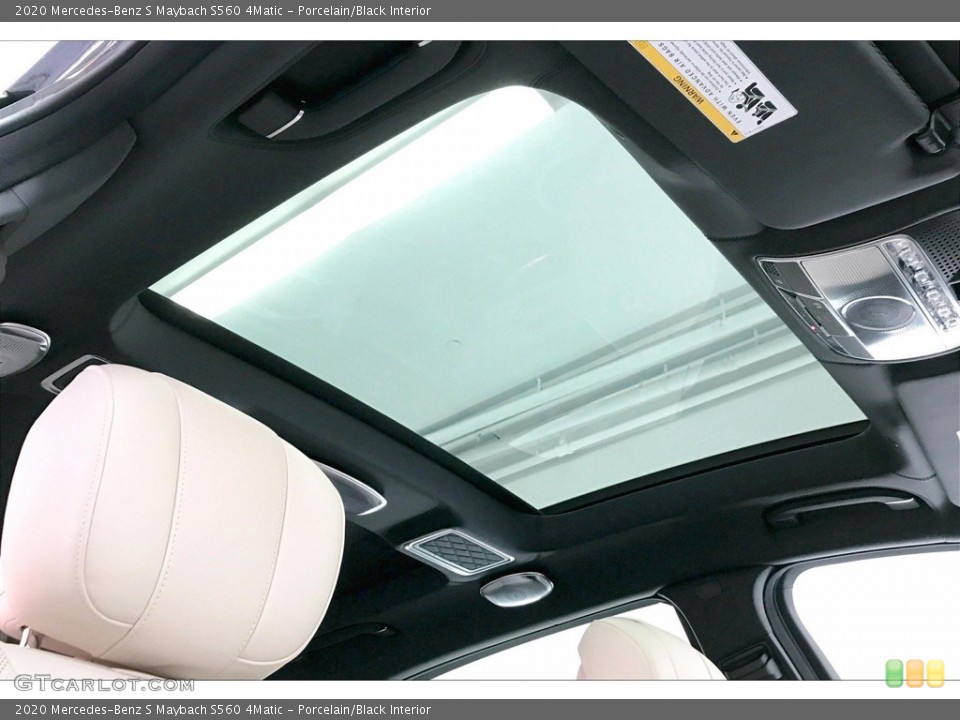 Porcelain/Black Interior Sunroof for the 2020 Mercedes-Benz S Maybach S560 4Matic #135948789
