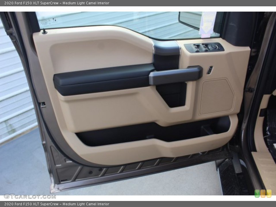 Medium Light Camel Interior Door Panel for the 2020 Ford F150 XLT SuperCrew #135949005