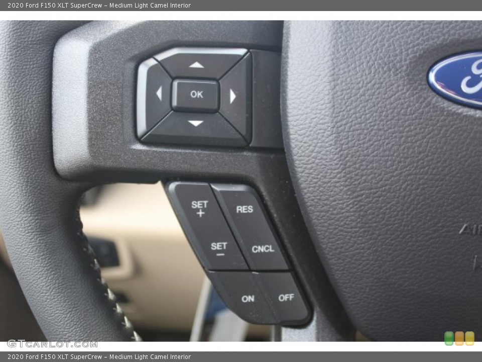 Medium Light Camel Interior Steering Wheel for the 2020 Ford F150 XLT SuperCrew #135949065