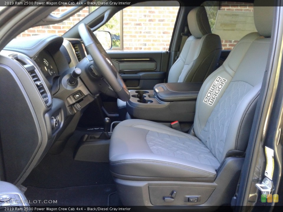 Black/Diesel Gray Interior Front Seat for the 2019 Ram 2500 Power Wagon Crew Cab 4x4 #135951751