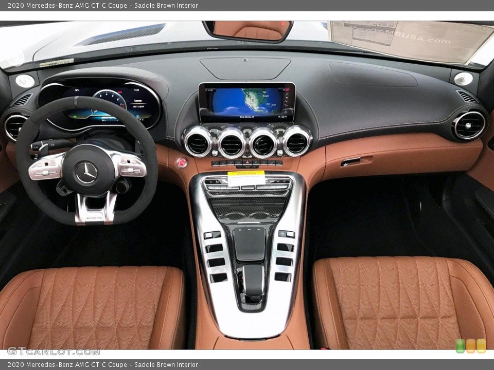 Saddle Brown Interior Dashboard for the 2020 Mercedes-Benz AMG GT C Coupe #135954657