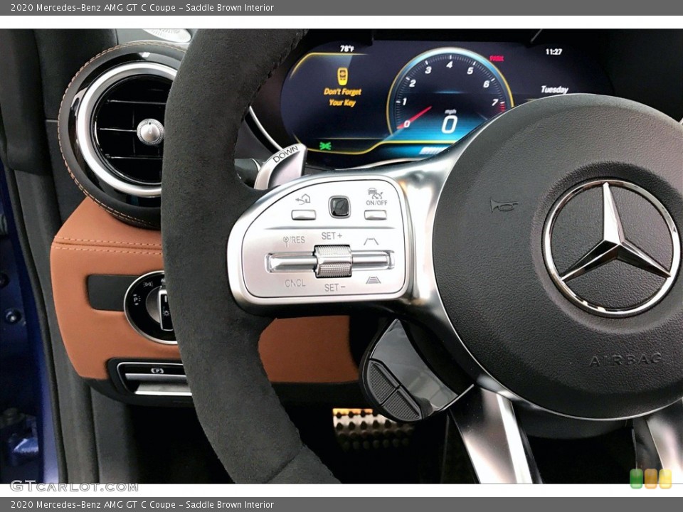 Saddle Brown Interior Steering Wheel for the 2020 Mercedes-Benz AMG GT C Coupe #135954693
