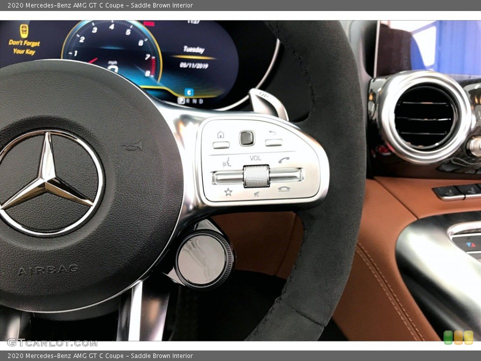 Saddle Brown Interior Steering Wheel for the 2020 Mercedes-Benz AMG GT C Coupe #135954720