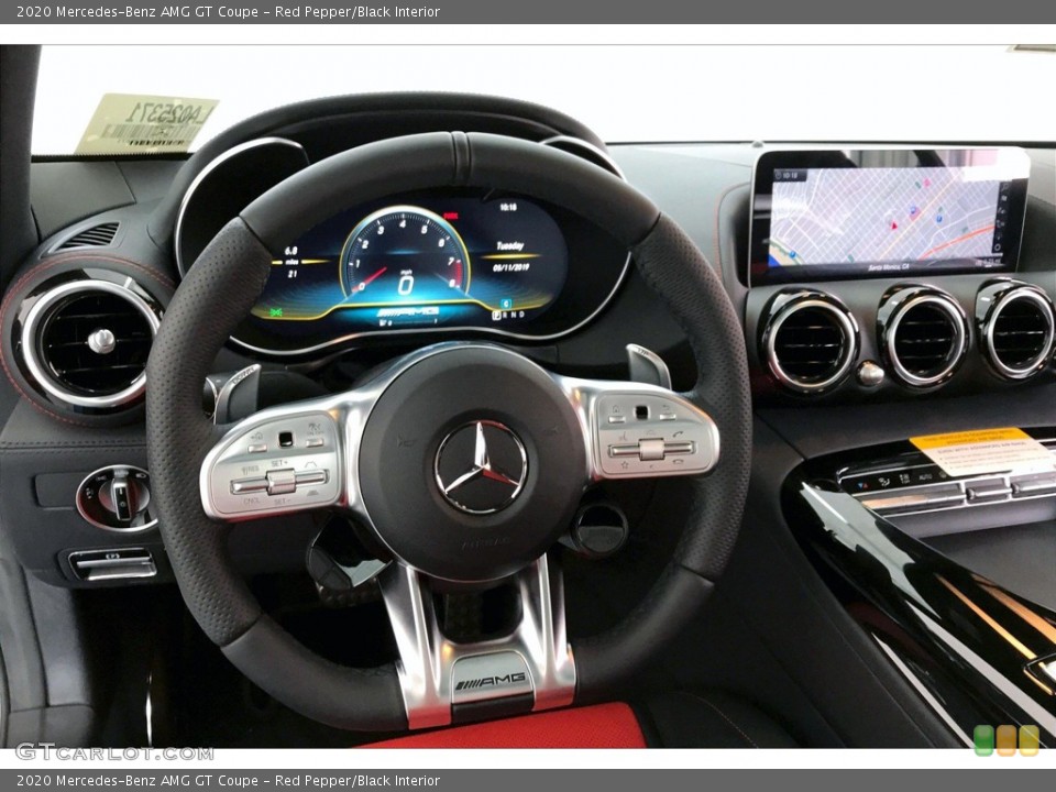 Red Pepper/Black Interior Steering Wheel for the 2020 Mercedes-Benz AMG GT Coupe #135955185