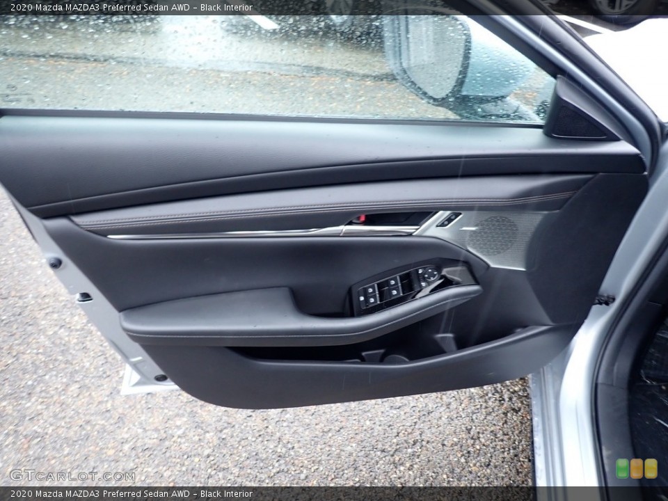 Black Interior Door Panel for the 2020 Mazda MAZDA3 Preferred Sedan AWD #135964612