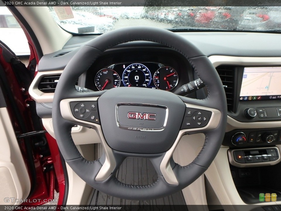 Dark Galvanized/Light Shale Interior Steering Wheel for the 2020 GMC Acadia Denali AWD #135972907