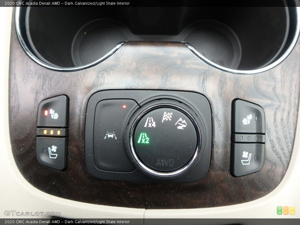 Dark Galvanized/Light Shale Interior Controls for the 2020 GMC Acadia Denali AWD #135972982