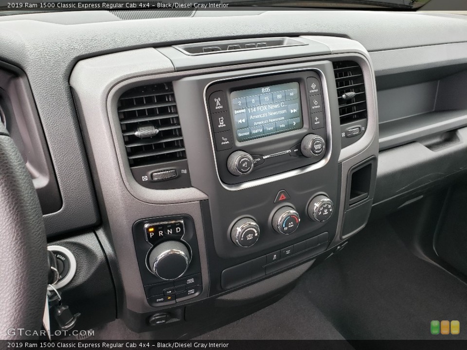 Black/Diesel Gray Interior Controls for the 2019 Ram 1500 Classic Express Regular Cab 4x4 #135975667