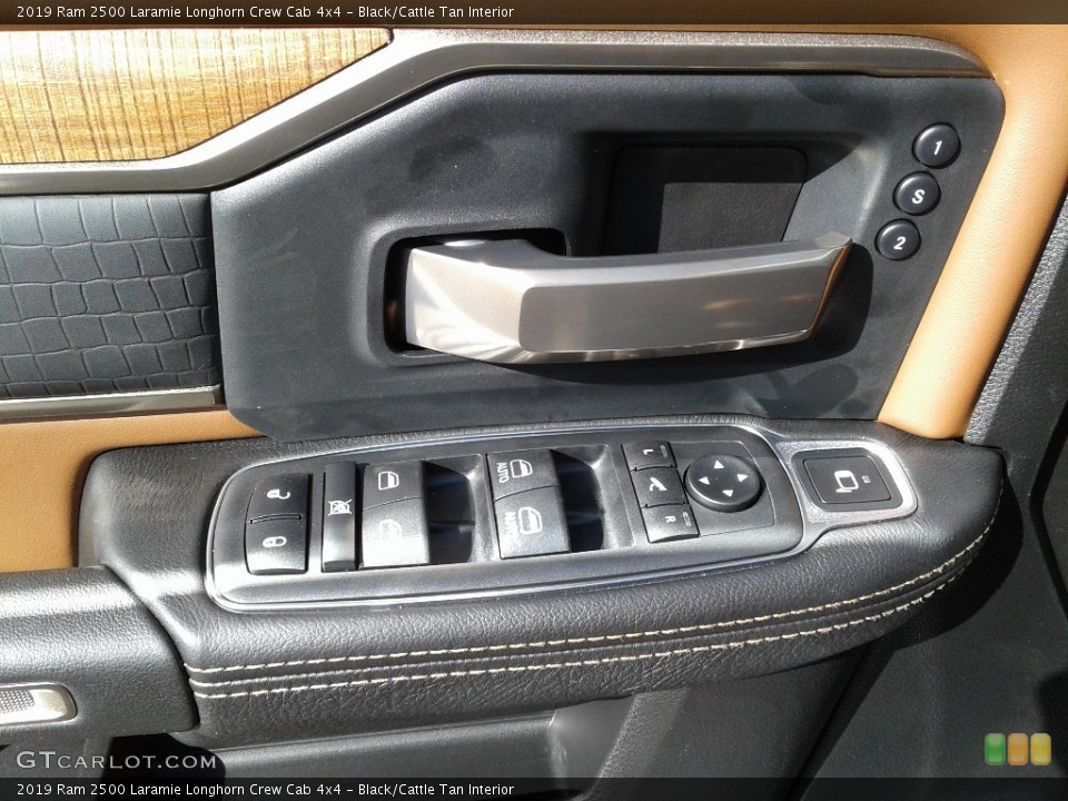 Black/Cattle Tan Interior Controls for the 2019 Ram 2500 Laramie Longhorn Crew Cab 4x4 #135987266
