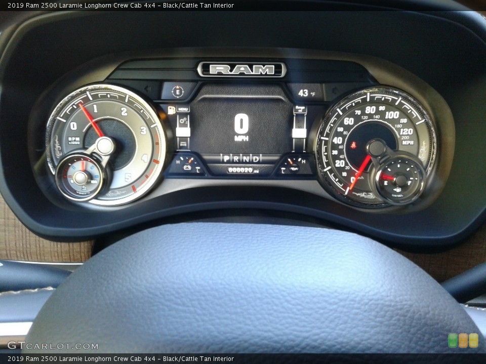Black/Cattle Tan Interior Gauges for the 2019 Ram 2500 Laramie Longhorn Crew Cab 4x4 #135987518