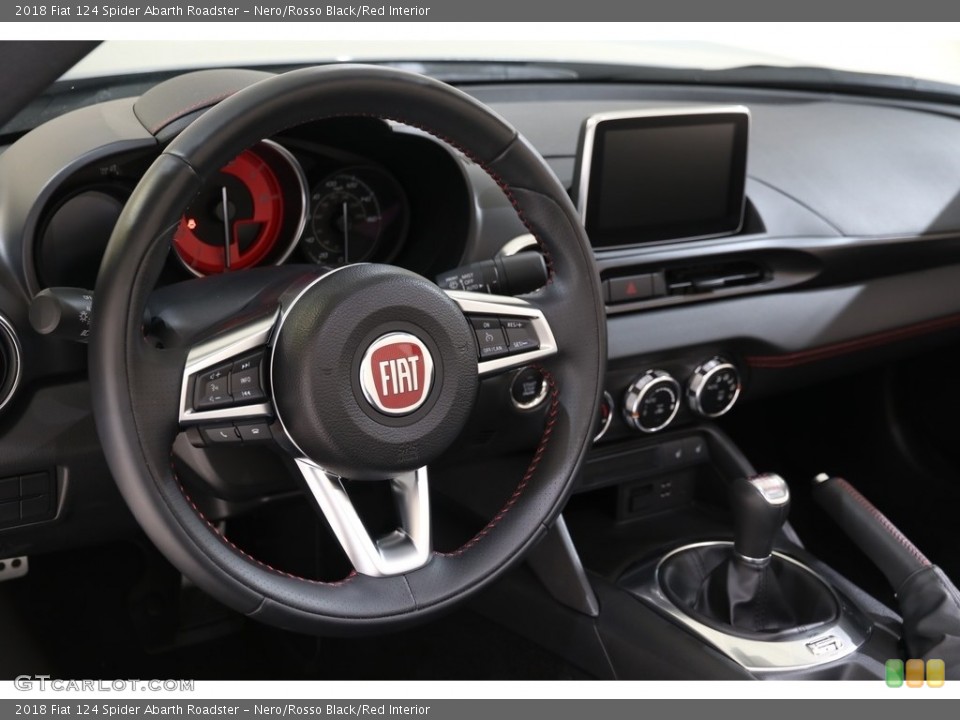 Nero/Rosso Black/Red Interior Steering Wheel for the 2018 Fiat 124 Spider Abarth Roadster #135987857