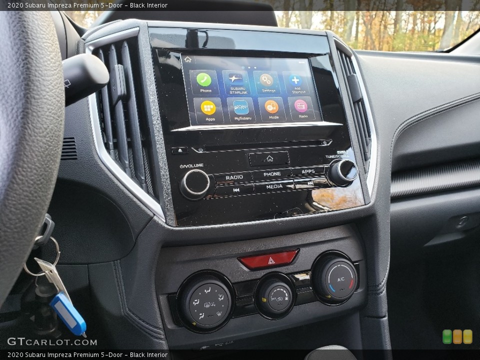 Black Interior Controls for the 2020 Subaru Impreza Premium 5-Door #136000797