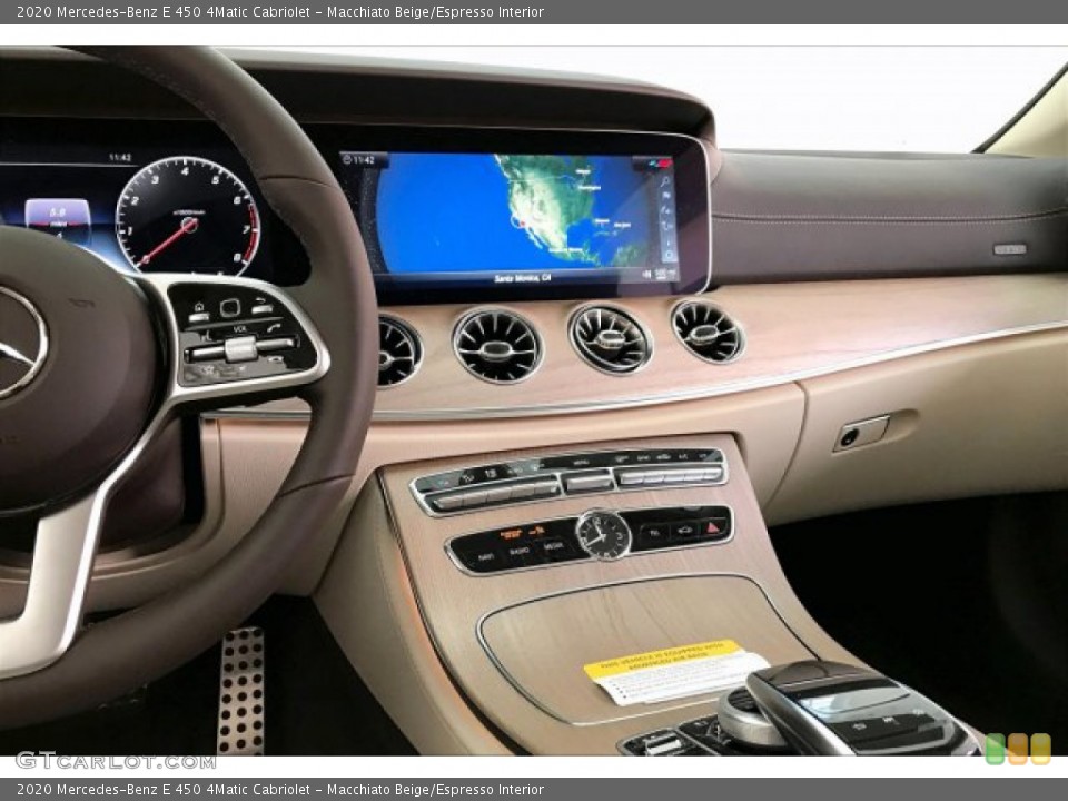 Macchiato Beige/Espresso Interior Dashboard for the 2020 Mercedes-Benz E 450 4Matic Cabriolet #136001319