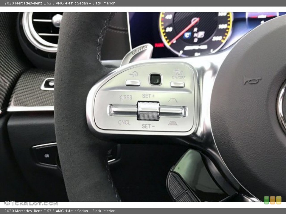 Black Interior Steering Wheel for the 2020 Mercedes-Benz E 63 S AMG 4Matic Sedan #136001994