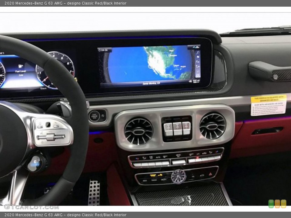 designo Classic Red/Black Interior Controls for the 2020 Mercedes-Benz G 63 AMG #136005259