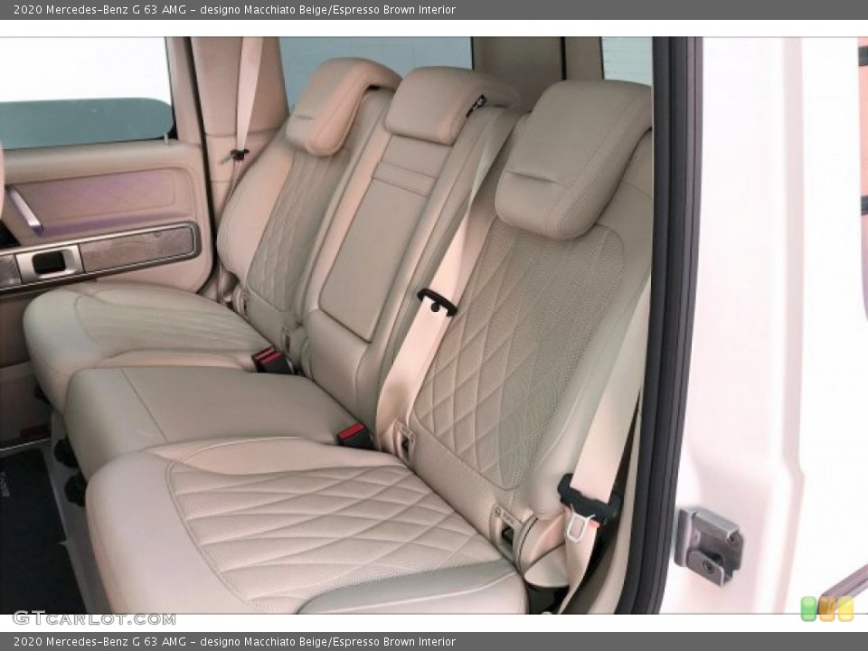 designo Macchiato Beige/Espresso Brown Interior Rear Seat for the 2020 Mercedes-Benz G 63 AMG #136005485