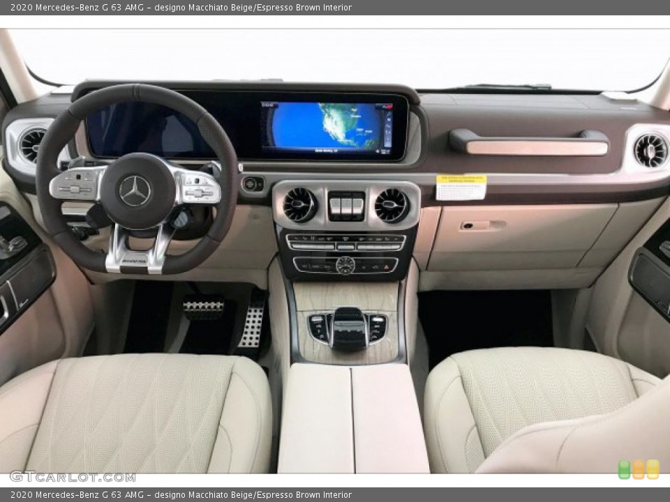 designo Macchiato Beige/Espresso Brown Interior Dashboard for the 2020 Mercedes-Benz G 63 AMG #136005533