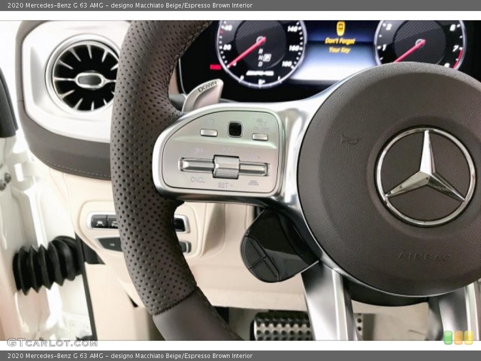designo Macchiato Beige/Espresso Brown Interior Steering Wheel for the 2020 Mercedes-Benz G 63 AMG #136005557