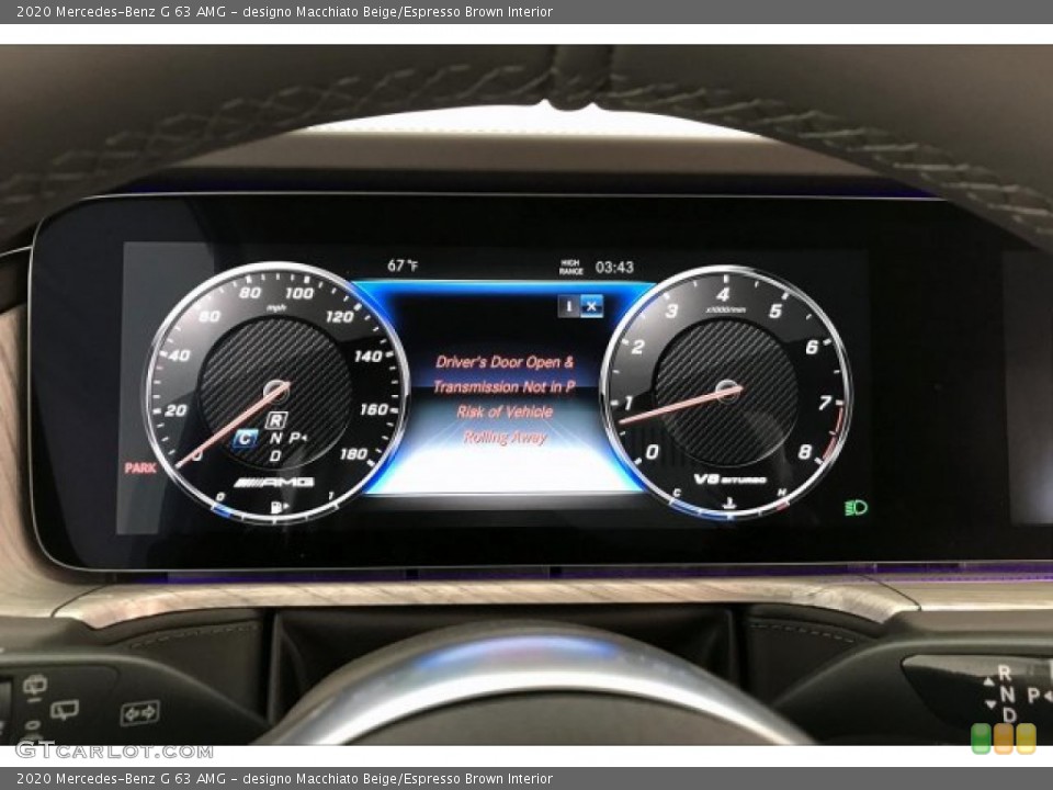 designo Macchiato Beige/Espresso Brown Interior Gauges for the 2020 Mercedes-Benz G 63 AMG #136005599