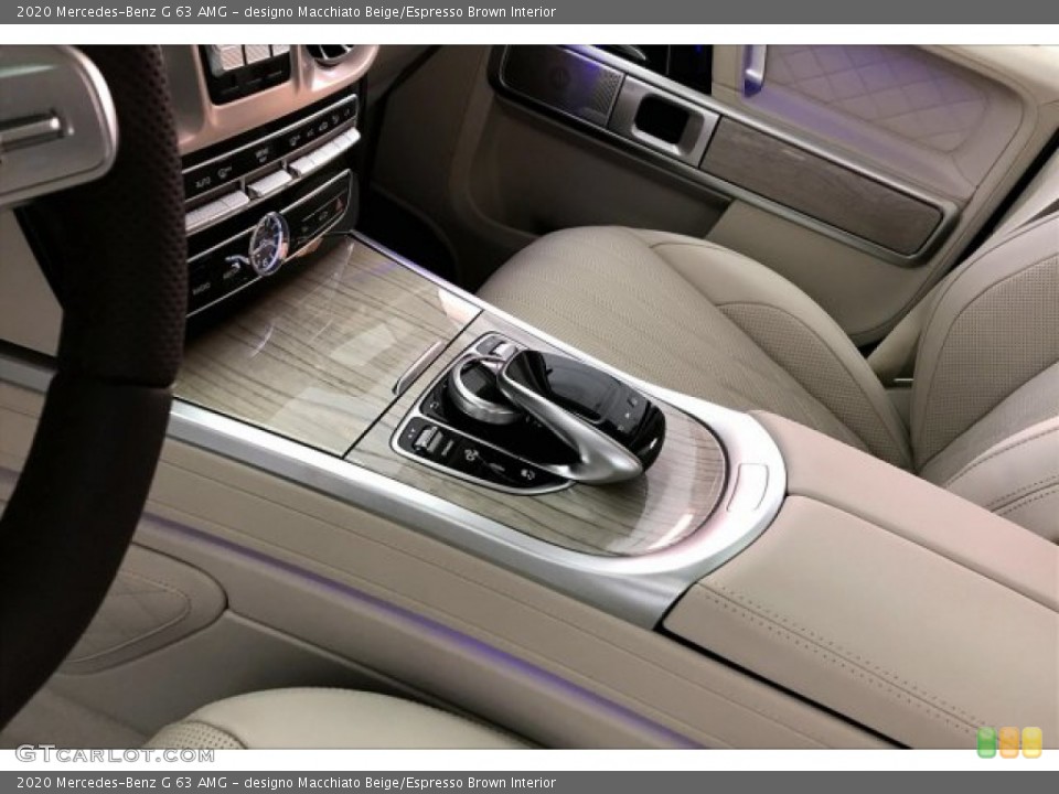 designo Macchiato Beige/Espresso Brown Interior Controls for the 2020 Mercedes-Benz G 63 AMG #136005653