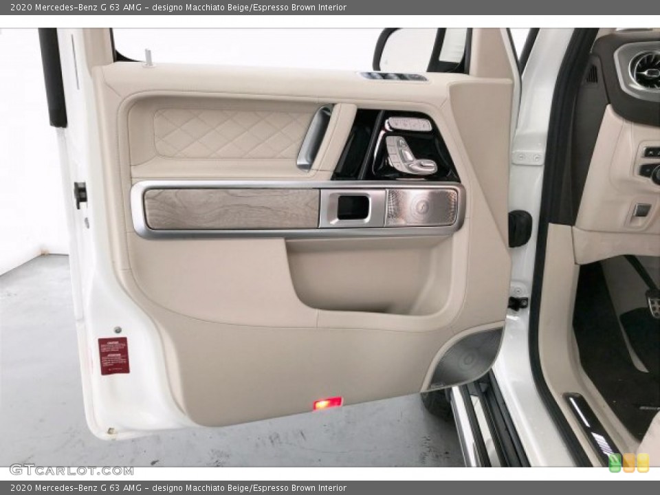 designo Macchiato Beige/Espresso Brown Interior Door Panel for the 2020 Mercedes-Benz G 63 AMG #136005692