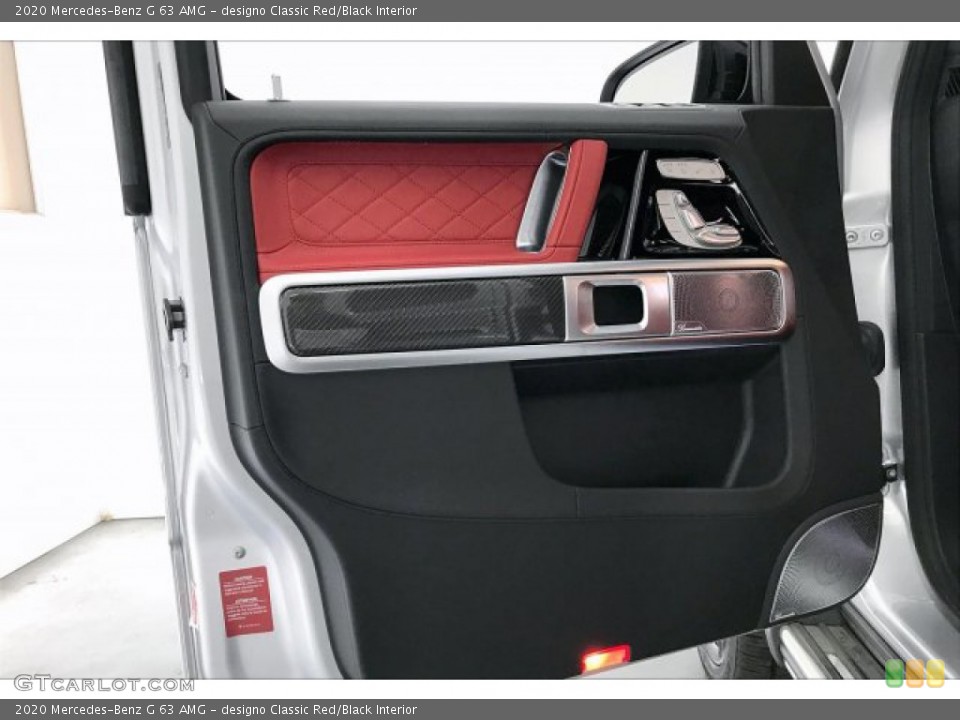 designo Classic Red/Black Interior Door Panel for the 2020 Mercedes-Benz G 63 AMG #136005718