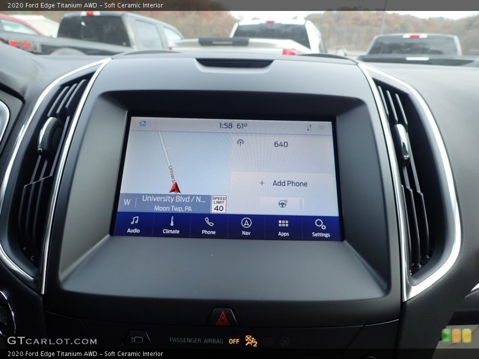 Soft Ceramic Interior Navigation for the 2020 Ford Edge Titanium AWD #136007020