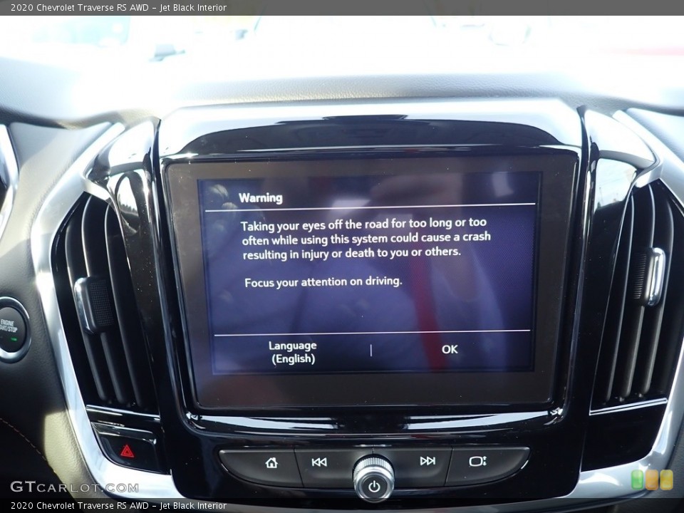 Jet Black Interior Controls for the 2020 Chevrolet Traverse RS AWD #136008661