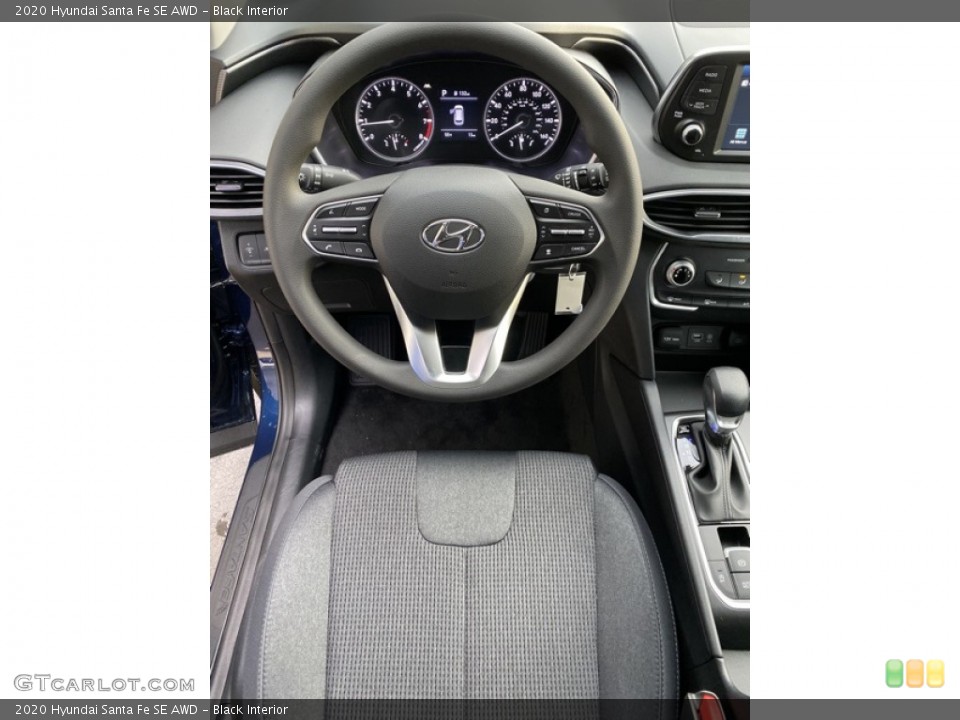 Black Interior Steering Wheel for the 2020 Hyundai Santa Fe SE AWD #136010254
