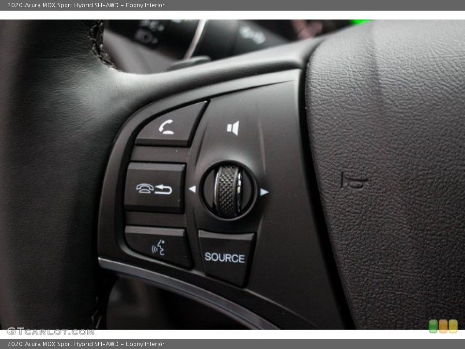 Ebony Interior Steering Wheel for the 2020 Acura MDX Sport Hybrid SH-AWD #136011358