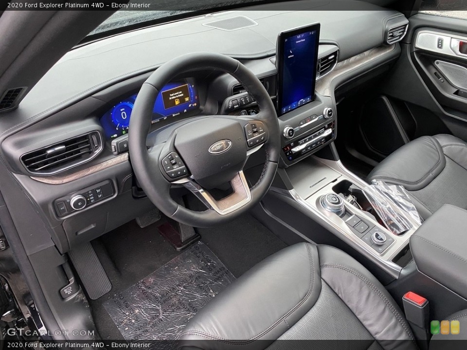 Ebony Interior Photo for the 2020 Ford Explorer Platinum 4WD #136011694