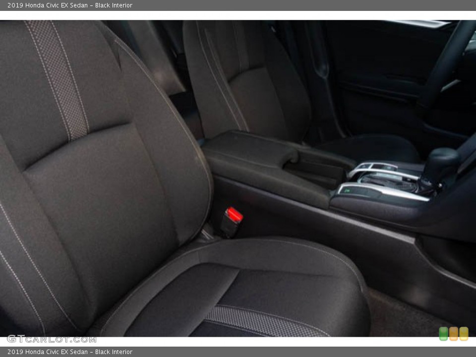 Black Interior Front Seat for the 2019 Honda Civic EX Sedan #136012513